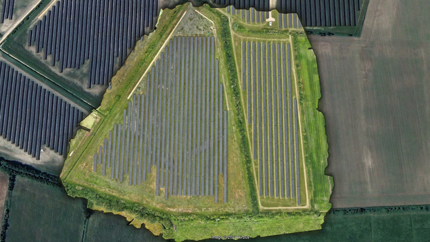 Orthomosaic overlay on Google Earth Pro